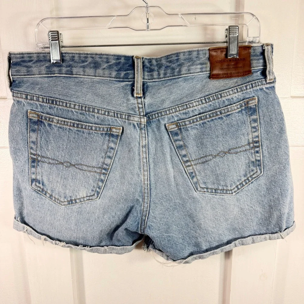 Lucky‎ Brand Womens Light Wash Distressed Denim Cutoff Shorts Size 8 29 *altered